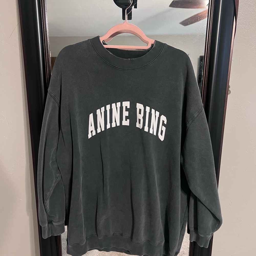 Anine Bing Charcoal Sweatshirt Size Medium